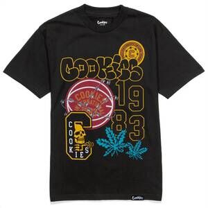 NEW COOKIES men's livewire tee in black